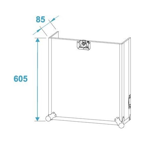 Flightcase combo 10U cu roti, Roadinger 3010999N