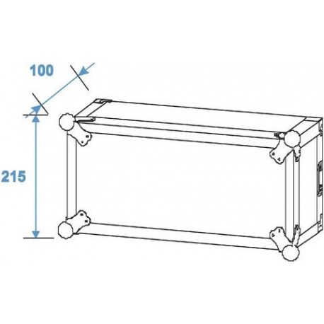 Flightcase 4U pentru amplificator, Roadinger 30109785