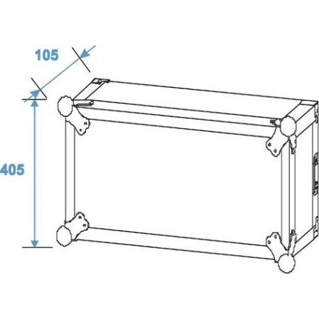 Flightcase 8U pentru amplificator, Roadinger 30109789