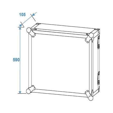 Flightcase 12U pentru amplificator, Roadinger 30109793