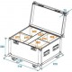 Flightcase pentru 4x TMH-30/40/60, cu roti, Roadinger 31001084