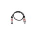 Cablu XLR mama - XLR tata, 3 pini, 0,5m, rosu, Omnitronic 30220401