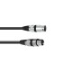 Cablu XLR mama - XLR tata, 3 pini, 1m, negru, Omnitronic 30220405