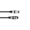 Cablu XLR mama - XLR tata, 3 pini, 30m, negru, Omnitronic 30220595