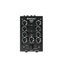 Mini-mixer DJ cu 2 canale, negru, Omnitronic GNOME-202 Black