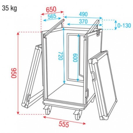 Rackcase Combi Case 16+14U DAP Audio