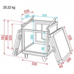 Rackcase Combi Case 8+10U DAP Audio