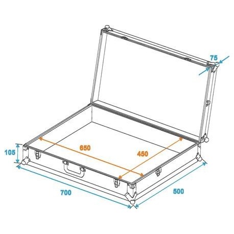 Flightcase universal captusit, negru, Roadinger GR-2 black (30126213)