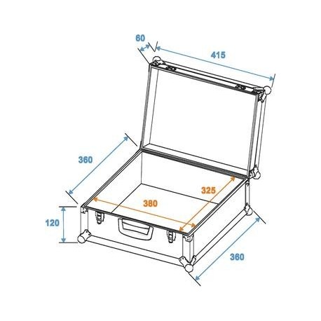 Flightcase universal captusit, negru, Roadinger GR-3 black (30126215)