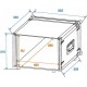 Flightcase rack CO DD, 6U, 24cm adancime, negru, Roadinger 3010721A
