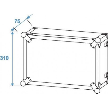Flightcase rack  CO DD, 6U, 24cm adancime, negru, Roadinger 3010721A