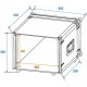 Flightcase rack CO DD, 8U, 24cm adancime, negru, Roadinger 3010721D