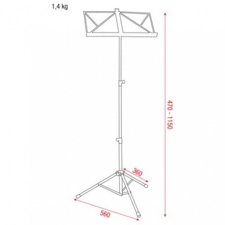 Stand pentru note DAP Audio Music Stand incl bag