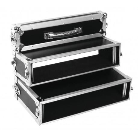 Flightcase 2U pentru cd-player dublu, negru, Roadinger 30124550