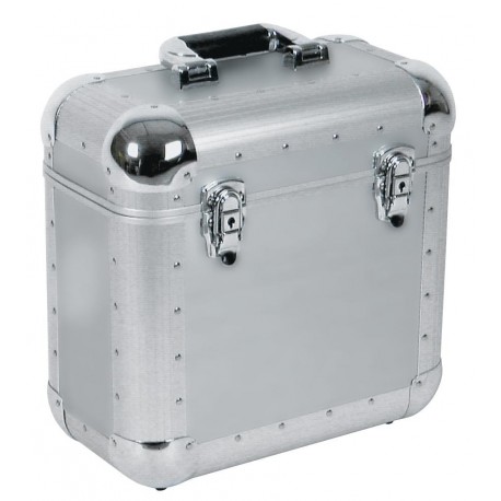 Flightcase din aluminiu pentru 40-50 LP-uri (discuri vinil), argintiu, Roadinger 30110026