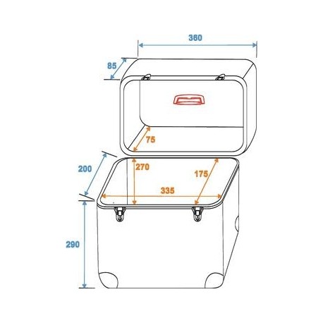 Flightcase din aluminiu pentru 40-50 LP-uri (discuri vinil), argintiu, Roadinger 30110026