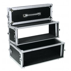 Flightcase 3U pentru cd-player dublu, negru, Roadinger 30124560