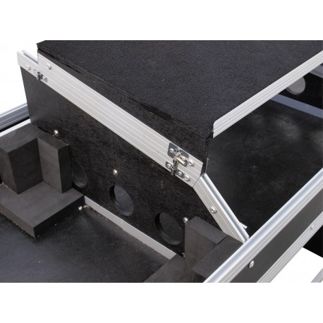 Flightcase/DJ desk table cu roti si trapa laptop, Roadinger 30124208