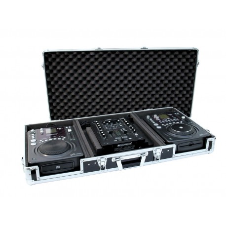 Flightcase pentru 2 cd-playere si o consola 12Â¨, negru, Roadinger DIGI-1/12 BK (30125346)