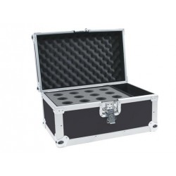 Flightcase negru pentru 12 microfoane, Roadinger 30109895