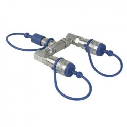 Splitter Showtec CO2 3/8 Q-Lock 2-way splitter