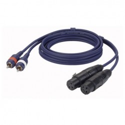 Cablu audio 2 RCA tata la 2 XLR mama DAP Audio FL-25150-1.5m