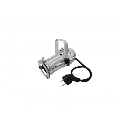 Mini spot PAR-16 cu soclu GU-10, 230V, cromat, Eurolite PAR-16 Spot GU-10 silver (50850340)