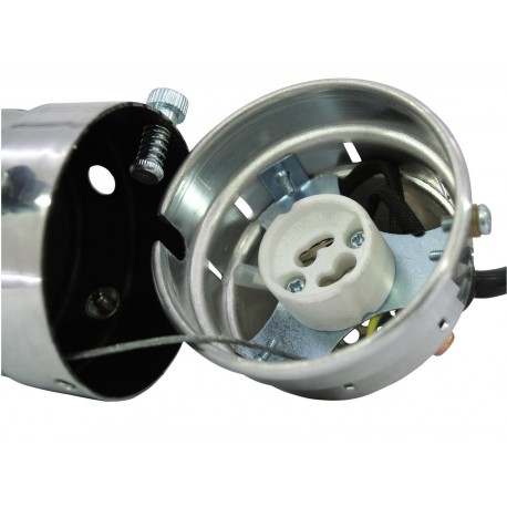 Mini spot PAR-16 cu soclu GU-10, 230V, cromat, Eurolite PAR-16 Spot GU-10 silver (50850340)