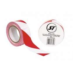 Banda adeziva de marcaj din PVC, rosu cu alb, Eurolite 3000582K