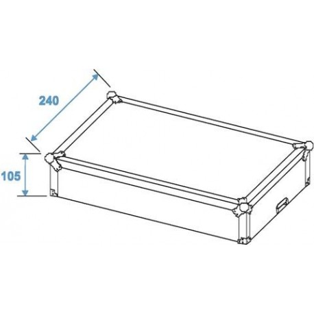 Case pentru mixer, 3U, negru, Roadinger Mixer case Pro MCA-19-N, 3U, black (30111572)