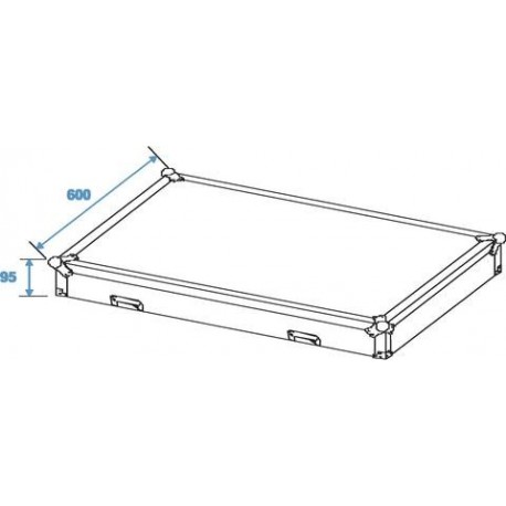 Flightcase universal cu 4 sertare si roti, Roadinger ODS-1 (30126432)