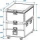 Flightcase universal cu roti, Roadinger 30126430