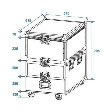 Flightcase universal cu roti, Roadinger 30126430