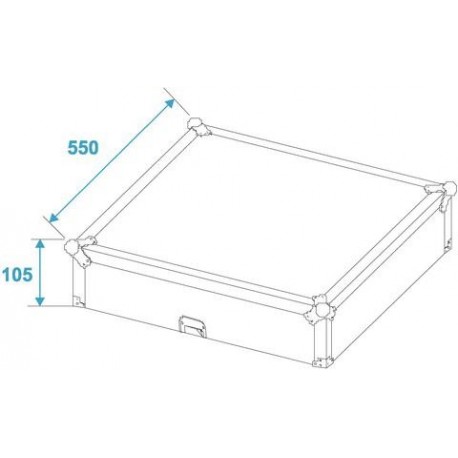 Flightcase pentru mixer 12U, Roadinger Mixer case Pro MCBL-19, 12U (3011155Z)