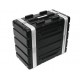 Flightcase profesional pentru efectori si controlere, 6U, Roadinger Plastic rack KR-19, 6U, DD, black (30106028)