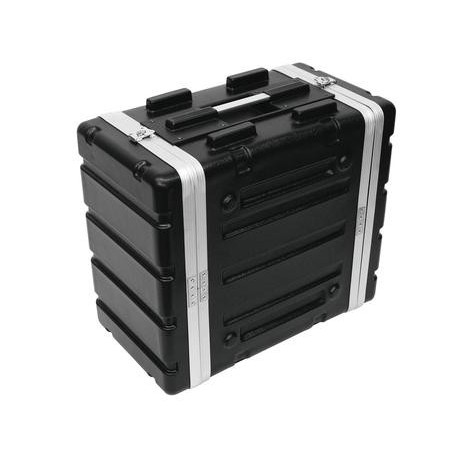 Flightcase profesional pentru efectori si controlere, 6U, Roadinger Plastic rack KR-19, 6U, DD, black (30106028)
