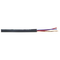 Rola 100m cablu negru de microfon 2x0.22, balansat, Omnitronic 30300753