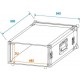 Flightcase pentru amplificator 3U, Roadinger 3010980P