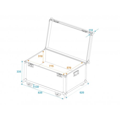 Flightcase universal R-9, 80x60 cm, Roadinger 30126766