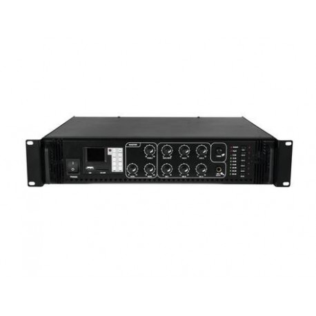 Amplificator-mixer mono 6 zone 100V cu mp3 player si telecomanda IR, 180W, Omnitronic MPZ-180.6P