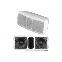 Boxa de perete 2x2,5¨, 100V, 15W RMS, alba, Omnitronic OD-22T WHITE
