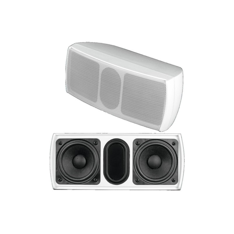 Boxa de perete 2x2,5¨, 100V, 15W RMS, alba, Omnitronic OD-22T WHITE