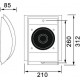 Difuzor de perete 5,5" 100V, Omnitronic WC-2