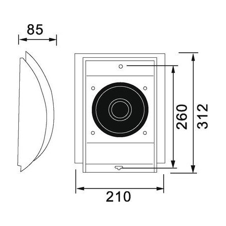 Difuzor de perete 5,5" 100V, Omnitronic WC-2