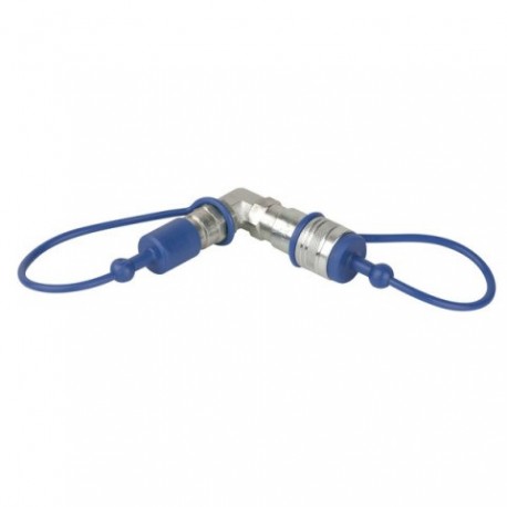 Conector Showtec CO2 90° 3/8 Q-Lock connector