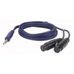 Cablu audio Jack 6.3 stereo la 2 XLR mama (3 poli, balansat), DAP Audio FL-37150-1.5m
