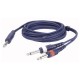 Cablu audio Jack 6.3 mono la 2 Jack 6,3 mono, DAP Audio FL-32150-1.5m