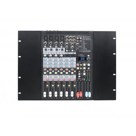 Mixer profesional cu EQ si USB, 4 intrari mono + 2 stereo, Omnitronic LMC-1422FX USB