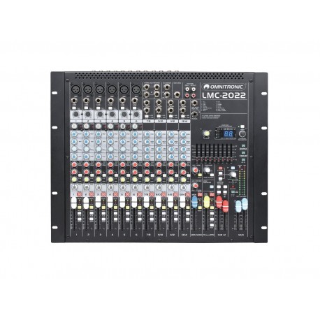 Mixer profesional cu EQ si USB, 6 intrari mono + 4 stereo, Omnitronic LMC-2022FX