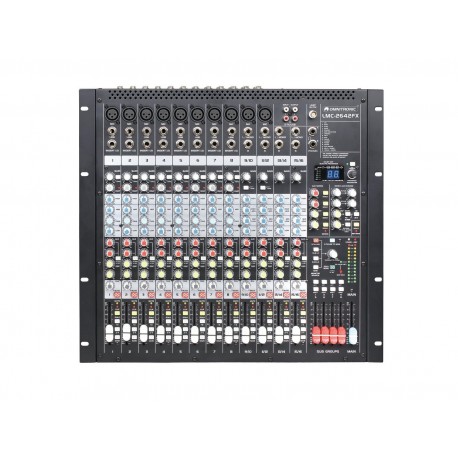 Mixer profesional cu EQ si USB, 8 intrari mono + 4 stereo, Omnitronic LMC-2642FX